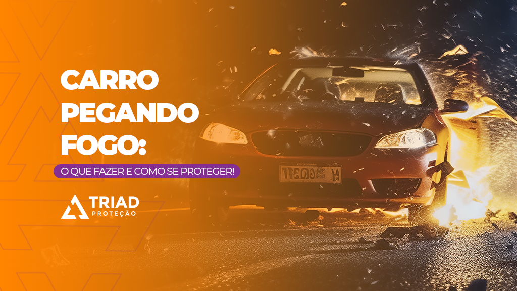 Carro pegando fogo